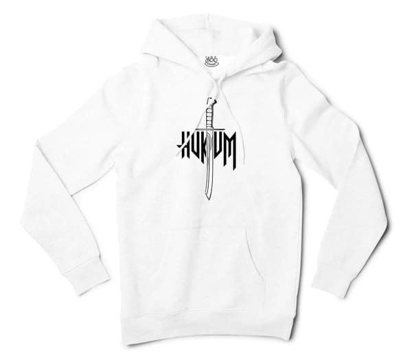Hukum (Black) Men/Unisex Hoodie in White Color