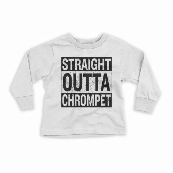 Straight Outta Chrompet Youth Unisex Sweatshirt in White Color