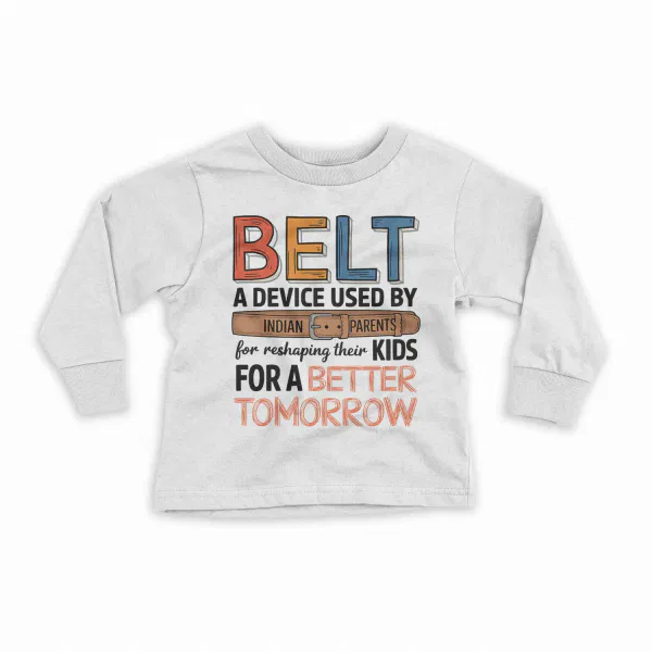 Belt A Device Youth Unisex Sweatshirt in White Color