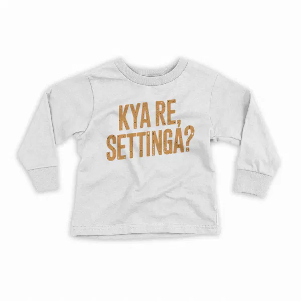 Kya Re, Settinga Youth Unisex Sweatshirt in White Color
