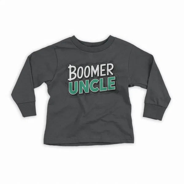 Boomer Uncle Youth Unisex Sweatshirt in Black Color