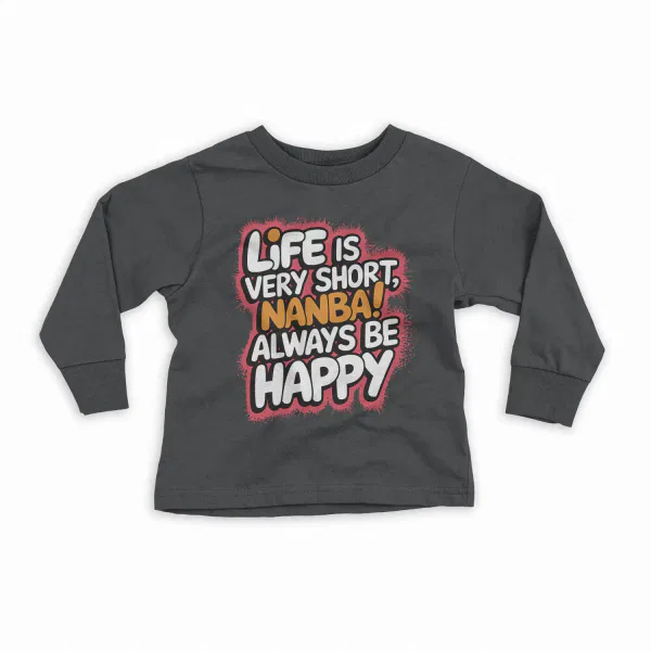 Life Is Very Short Nanba Youth Unisex Sweatshirt in Black Color