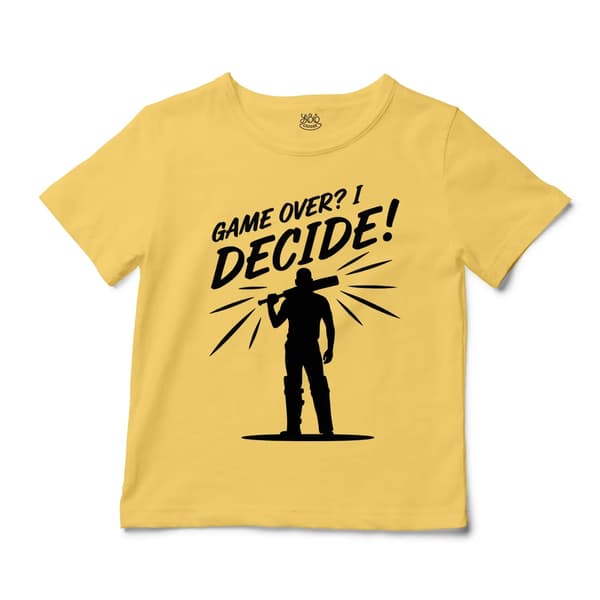 Msd - Game Over? I Decide! Unisex Toddler T-Shirt in Butter Color