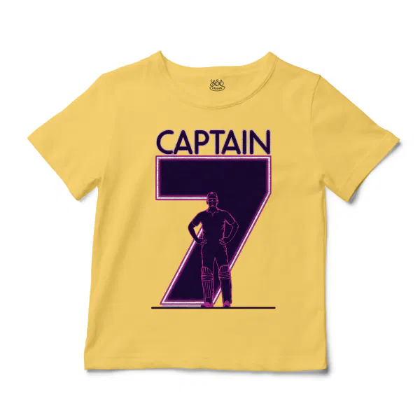 Captain No 7 Unisex Toddler T-Shirt in Butter Color