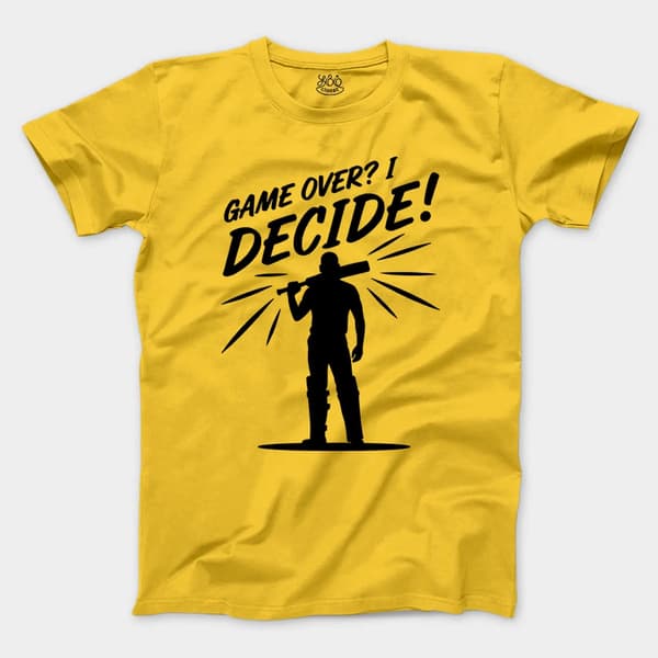Msd - Game Over? I Decide! Men/Unisex T-Shirt in Daisy Color