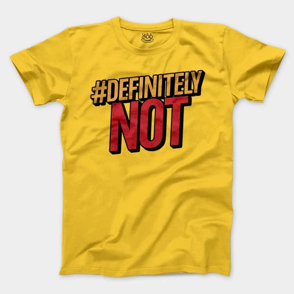 Definitely Not 1 Men/Unisex T-Shirt in Daisy Color