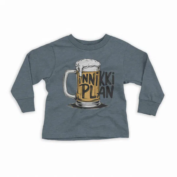 Inniki Plan - Beer Youth Unisex Sweatshirt in Dark Heather Color