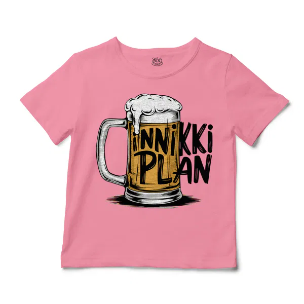 Inniki Plan - Beer Unisex Toddler T-Shirt in Pink Color