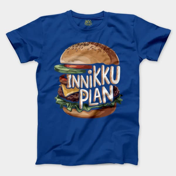 Innikki Plan - Burger Men/Unisex T-Shirt in Royal Color