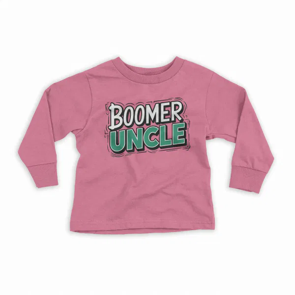 Boomer Uncle Youth Unisex Sweatshirt in Safety Pink Color