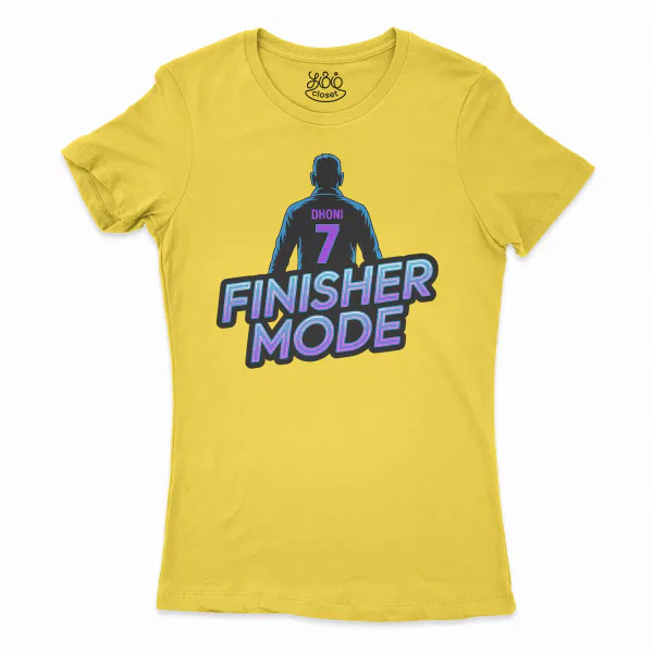 Finisher Mode Women's T-Shirt in Solid Vibrant Yellow Color