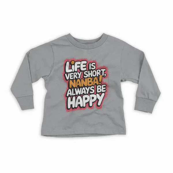 Life Is Very Short Nanba Youth Unisex Sweatshirt in Sport Grey Color