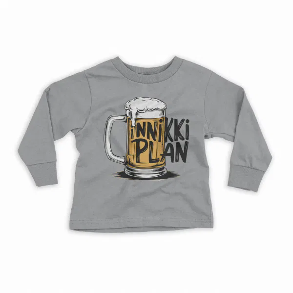 Inniki Plan - Beer Youth Unisex Sweatshirt in Sport Grey Color