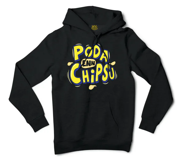 Poda En Chipsu Men/Unisex Hoodie in Black Color