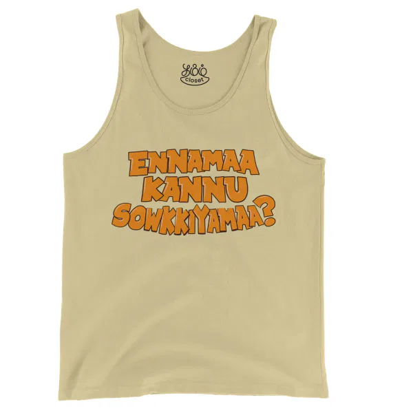 Ennamaa Kannu Sowkkiyamaa Men/Unisex Tank Top in Butter Color