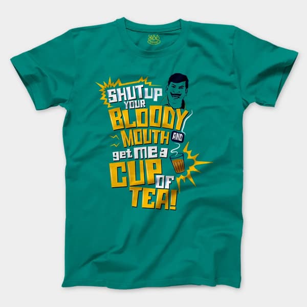 Shut Up Your Bloody Mouth Men/Unisex T-Shirt in Jade Dome Color