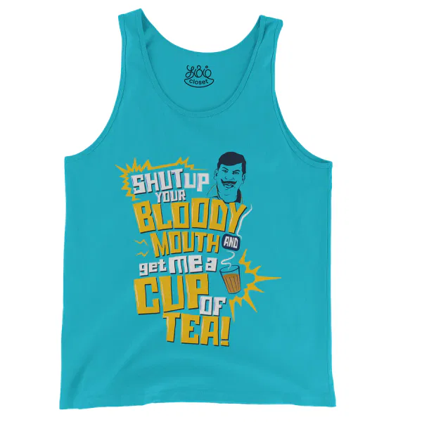 Shut Up Your Bloody Mouth Men/Unisex Tank Top in Lagoon Color