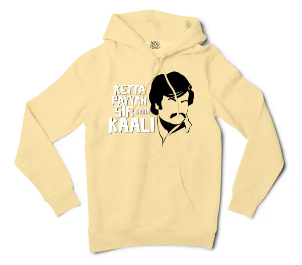 Ketta Payyan Sir Indha Kaali Men/Unisex Hoodie in Light Yellow Color
