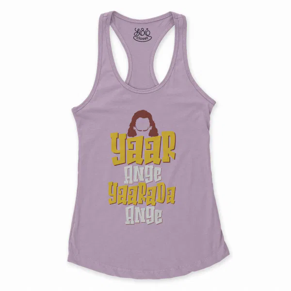 Yaar Ange Yaarada Ange Women's Racerback Tank in Lilac Color