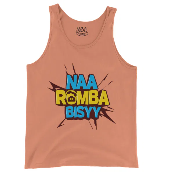 Naa Romba Bisyy Men/Unisex Tank Top in Melon Color