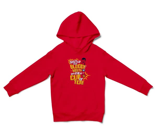 Shut Up Your Bloody Mouth Unisex Youth Hoodie in Red Color