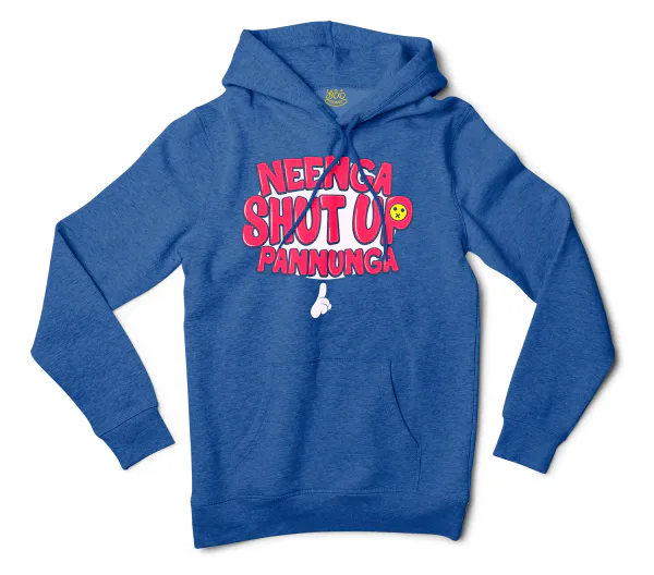 Neenga Shut Up Pannunga Men/Unisex Hoodie in Royal Heather Color