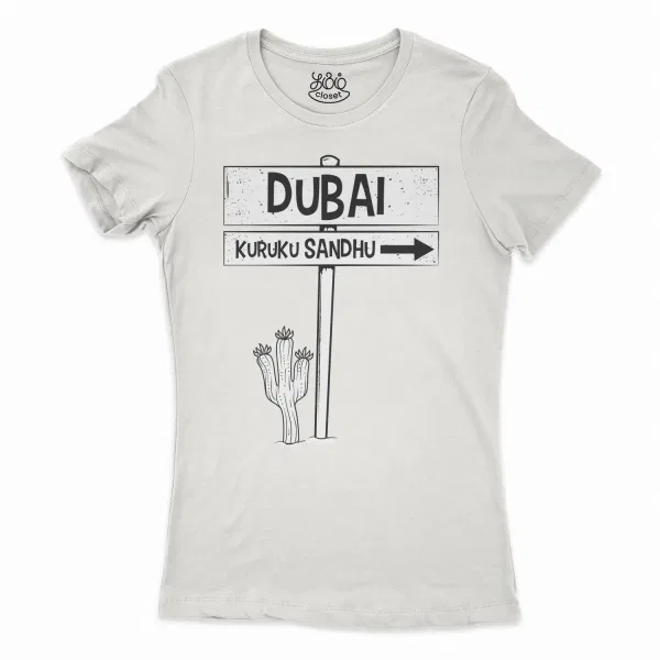 Dubai Kuruku Sandhu Women's T-Shirt in Solid White Color