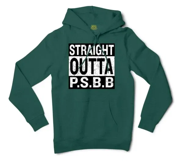 Straight Outta Psbb Men/Unisex Hoodie in Alpine Green Color