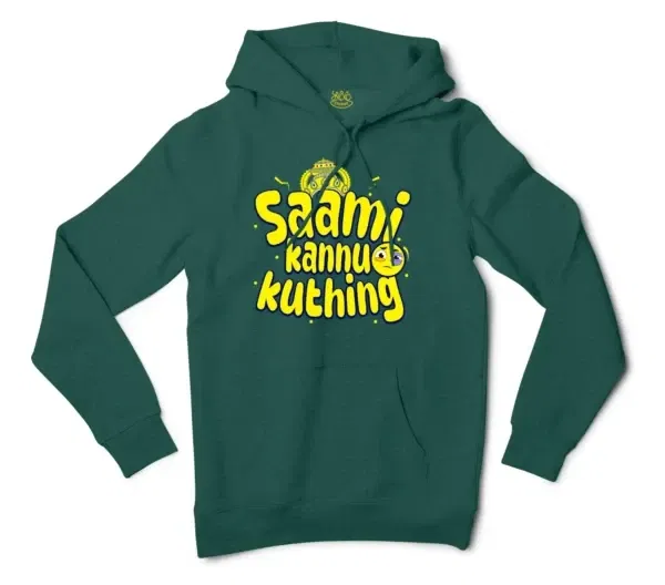 Saami Kannu Kuthing Men/Unisex Hoodie in Alpine Green Color