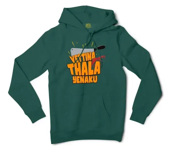 Vettina Thala Yenaku Men/Unisex Hoodie in Alpine Green Color