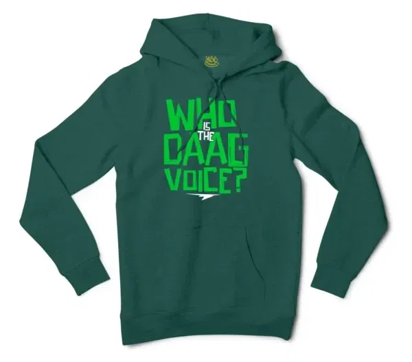 Who Is The Daag Voice Men/Unisex Hoodie in Alpine Green Color