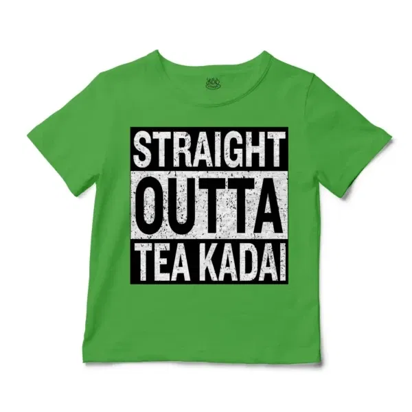 Straight Outta Tea Kadai Unisex Toddler T-Shirt in Apple Color