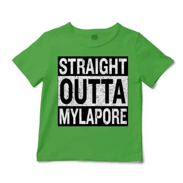 Straight Outta Mylapore Unisex Toddler T-Shirt in Apple Color