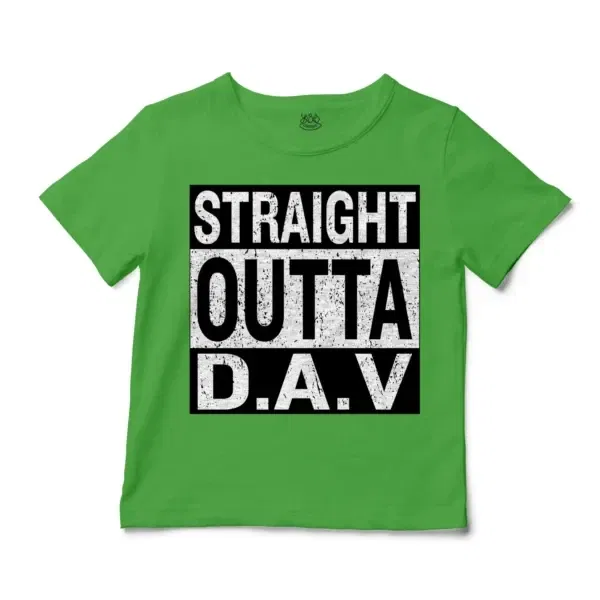 Straight Outta Dav Unisex Toddler T-Shirt in Apple Color