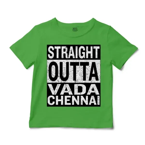 Straight Outta Vada Chennai Unisex Toddler T-Shirt in Apple Color