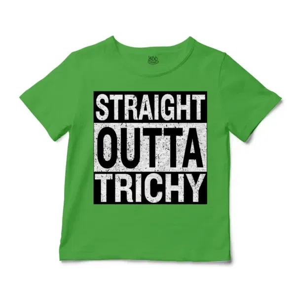 Straight Outta Trichy Unisex Toddler T-Shirt in Apple Color