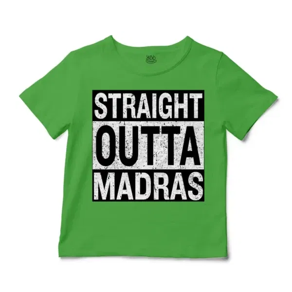 Straight Outta Madras Unisex Toddler T-Shirt in Apple Color