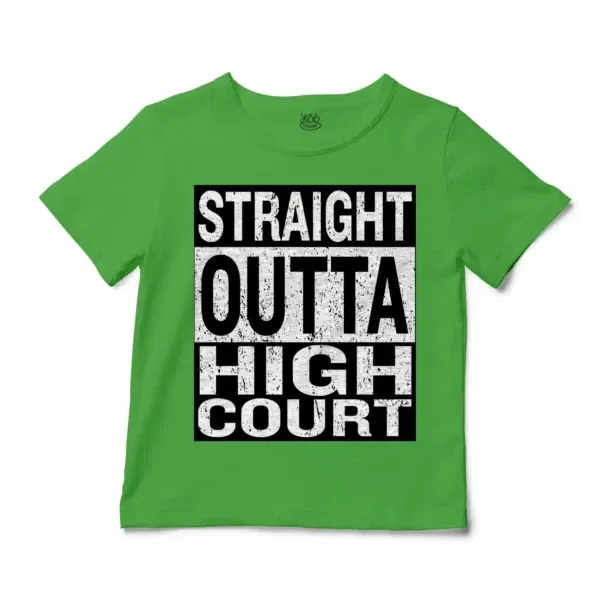 Straight Outta High Court Unisex Toddler T-Shirt in Apple Color