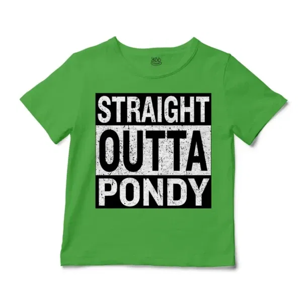 Straight Outta Pondy Unisex Toddler T-Shirt in Apple Color