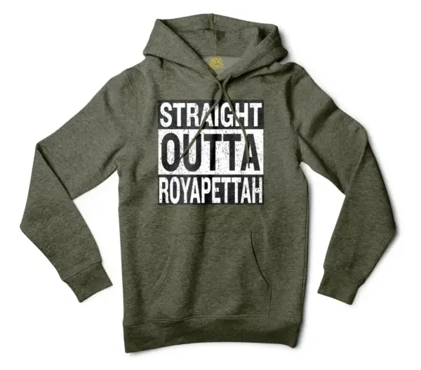 Straight Outta Royapettah Men/Unisex Hoodie in Army Heather Color