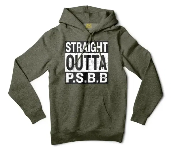 Straight Outta Psbb Men/Unisex Hoodie in Army Heather Color