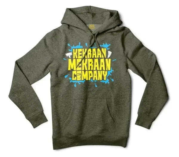 Kekraan Mekraan Company Men/Unisex Hoodie in Army Heather Color