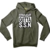 Straight Outta Ssn University Men/Unisex Hoodie in Army Heather Color
