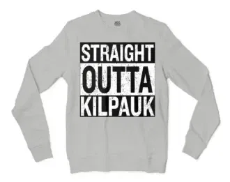 Straight Outta Kilpauk Men/Unisex Long Sleeve Sweatshirt in Ash Color