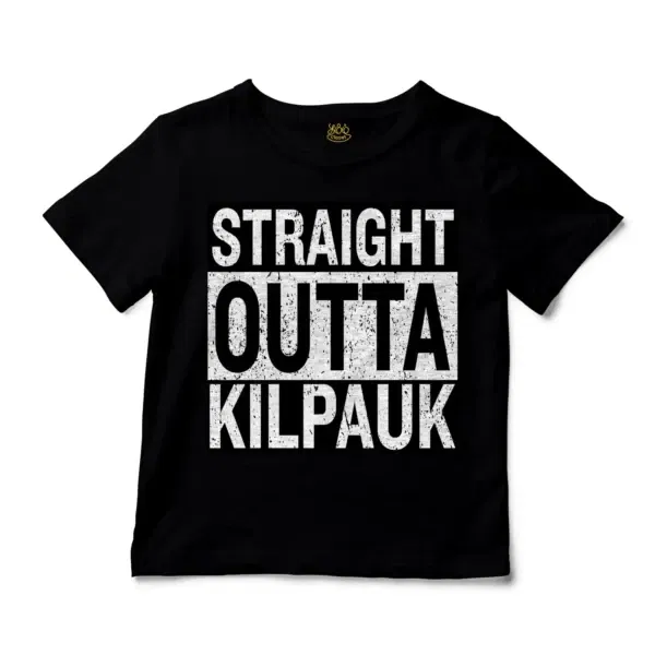 Straight Outta Kilpauk Unisex Toddler T-Shirt in Black Color