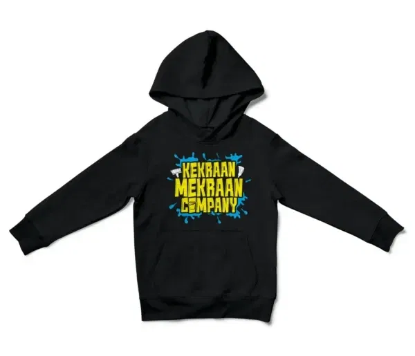 Kekraan Mekraan Company Unisex Youth Hoodie in Black Color