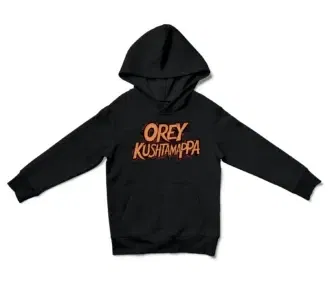 Ore Kushtamappa Unisex Youth Hoodie in Black Color