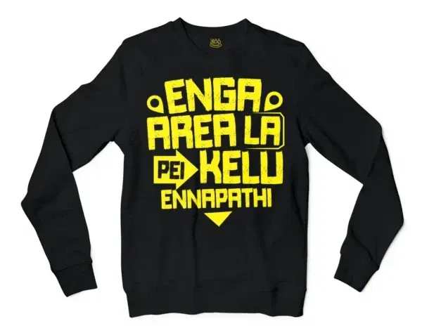 Enga Area La Pei Kelu Ennapathi Men/Unisex Long Sleeve T-Shirt in Black Color