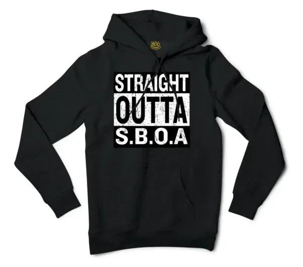 Straight Outta Sboa Men/Unisex Hoodie in Black Color