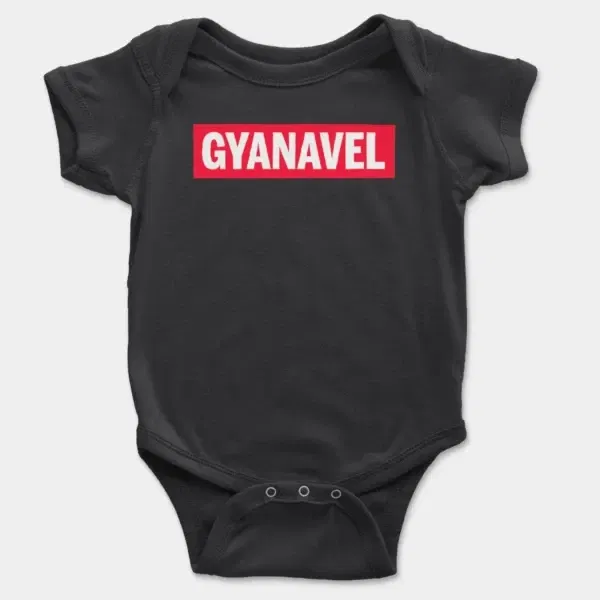 Gyanavel Short Sleeve Baby Onesie in Black Color